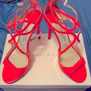 JIMMY CHOO - Neon Patent Neon Flame